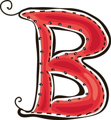 Letras Para Colorear - Letra B Dibujo Color (374x403)