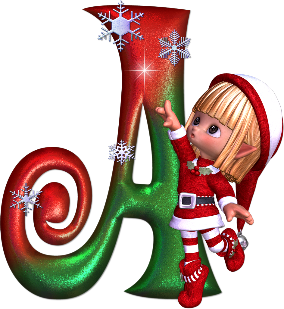 Letras En Foami - Letras Con Motivos Navideños (943x1026)