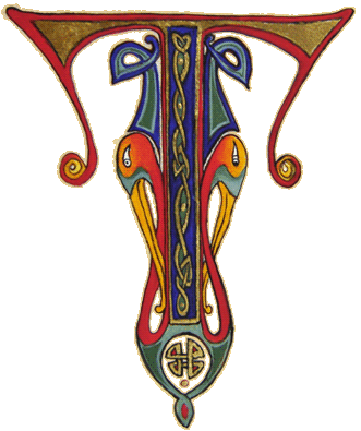 Initiale T - Enluminure Lettrine T (331x395)