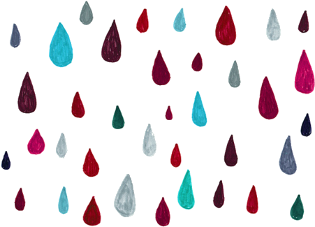 Raindrops Clipart - Drawing (500x356)