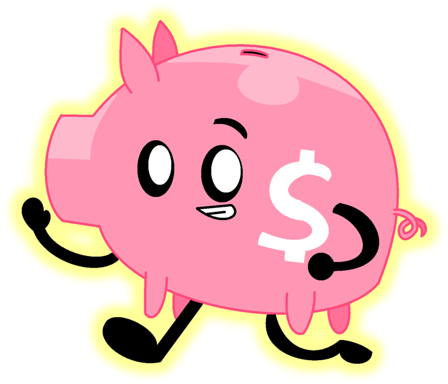 Piggy Bank By Melodycharlotte - Cartoon (966x827)