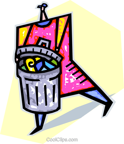 Person Talking Out The Trash Royalty Free Vector Clip - Person Talking Out The Trash Royalty Free Vector Clip (415x480)