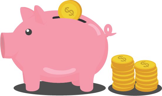 Piggy Bank Png (551x328)