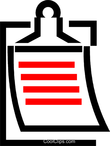 Clipboard Royalty Free Vector Clip Art Illustration - Clipboard Royalty Free Vector Clip Art Illustration (362x480)