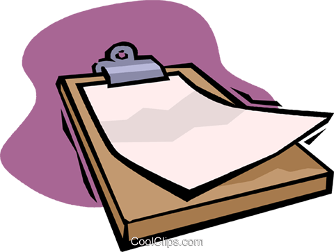 Clipboard Royalty Free Vector Clip Art Illustration - Clipboard Royalty Free Vector Clip Art Illustration (480x363)