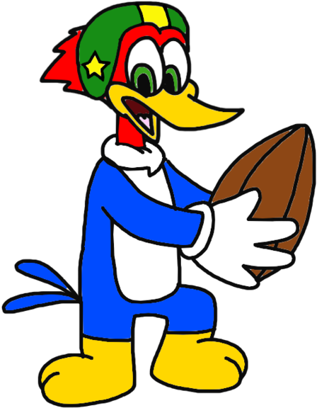 Woody Woodpecker Playing American Football By Marcospower1996 - Woody Woodpecker (894x894)