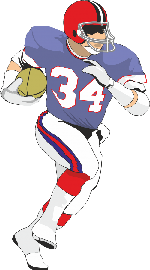 American Football Run - Custom Football Player Zipper Pull, Promotional Products (500x900)