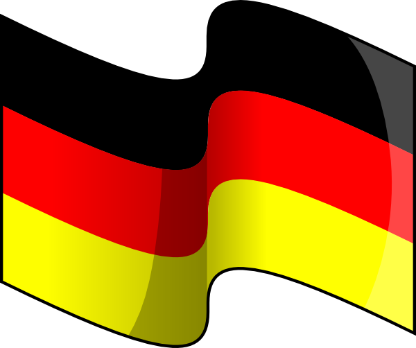 Free Vector Waving German Flag Clip Art - German Flag Clipart (600x502)