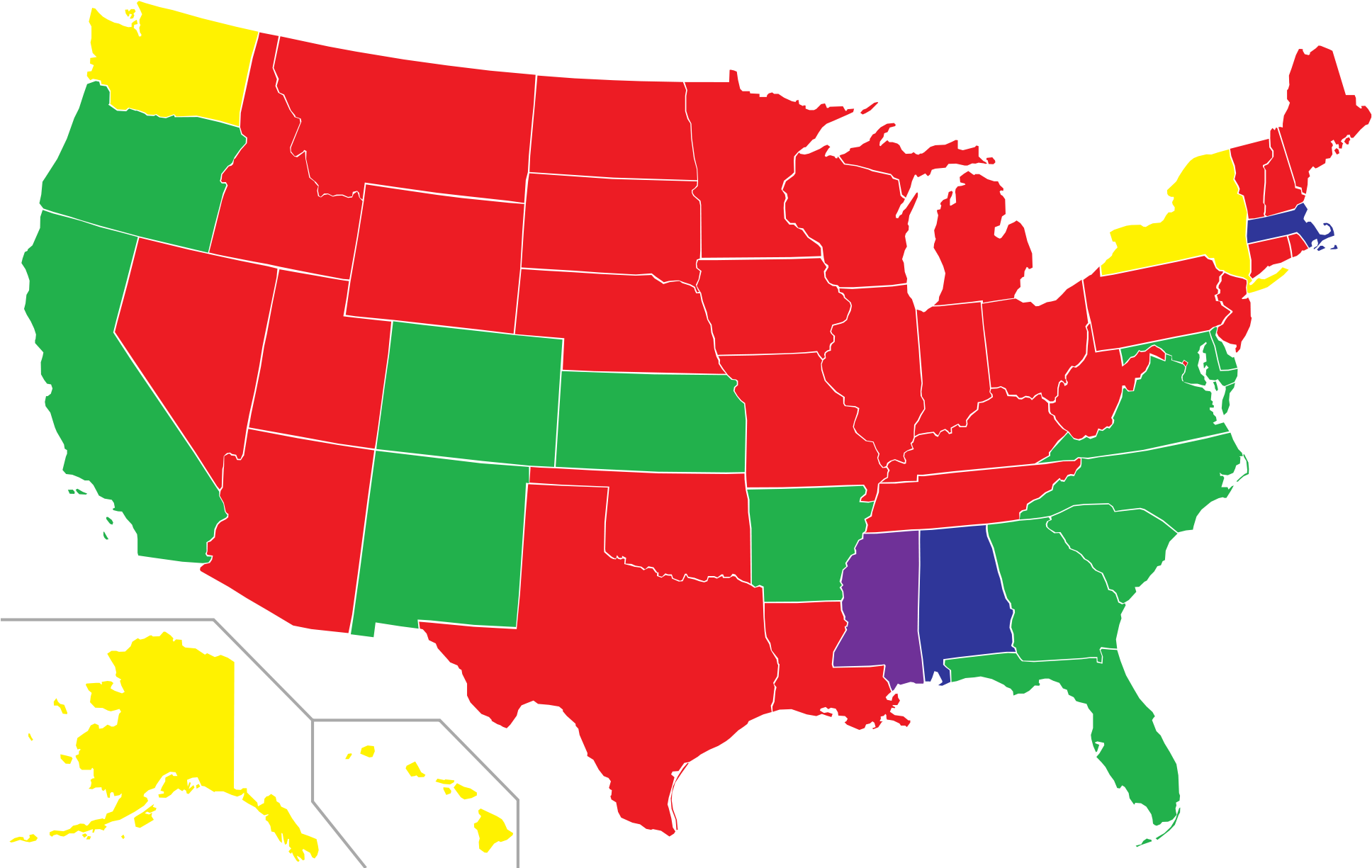 Open - States By Political Party (2000x1237)