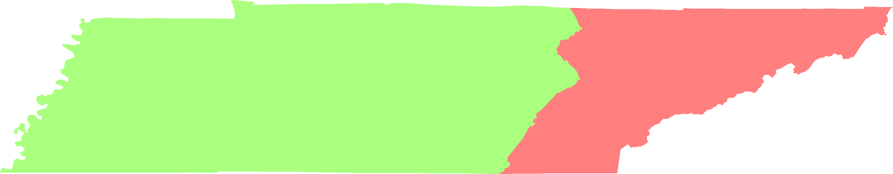Us Tn Std Tennessee Time Zone Us Timezones Map Tennessee - Time Zone Map Tennessee (3102x799)