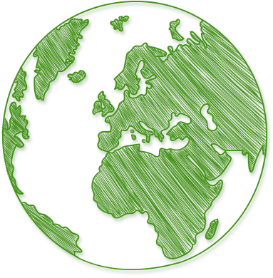 At Doets Design We Want To Promote Green Enterprises - Earth Drawing Framed Print Poster Wall Or Desk Mount (400x400)