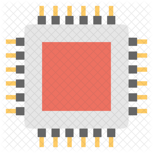 Computer Chip Icon - Integrated Circuit (512x512)