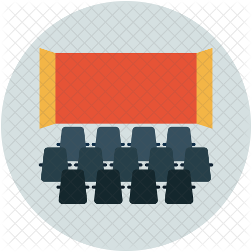 Auditorium Icon - Movie Theater (512x512)