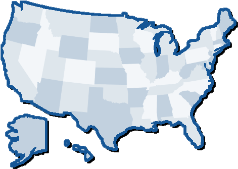 Find A Local Intervarsity Chapter Anywhere In The Country - Simple Maps Of The United State (490x345)
