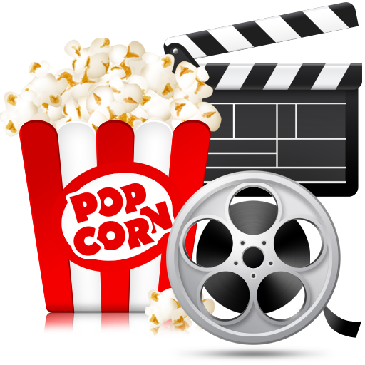 64 Movie Icon Packs - Movie And Popcorn (512x512)