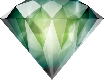 Transparency Diamond Png Image - Diamante Verde Png (400x306)