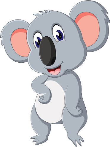 Cartoon Baby Koala Bear On A Transparent Background - Illustration (500x500)