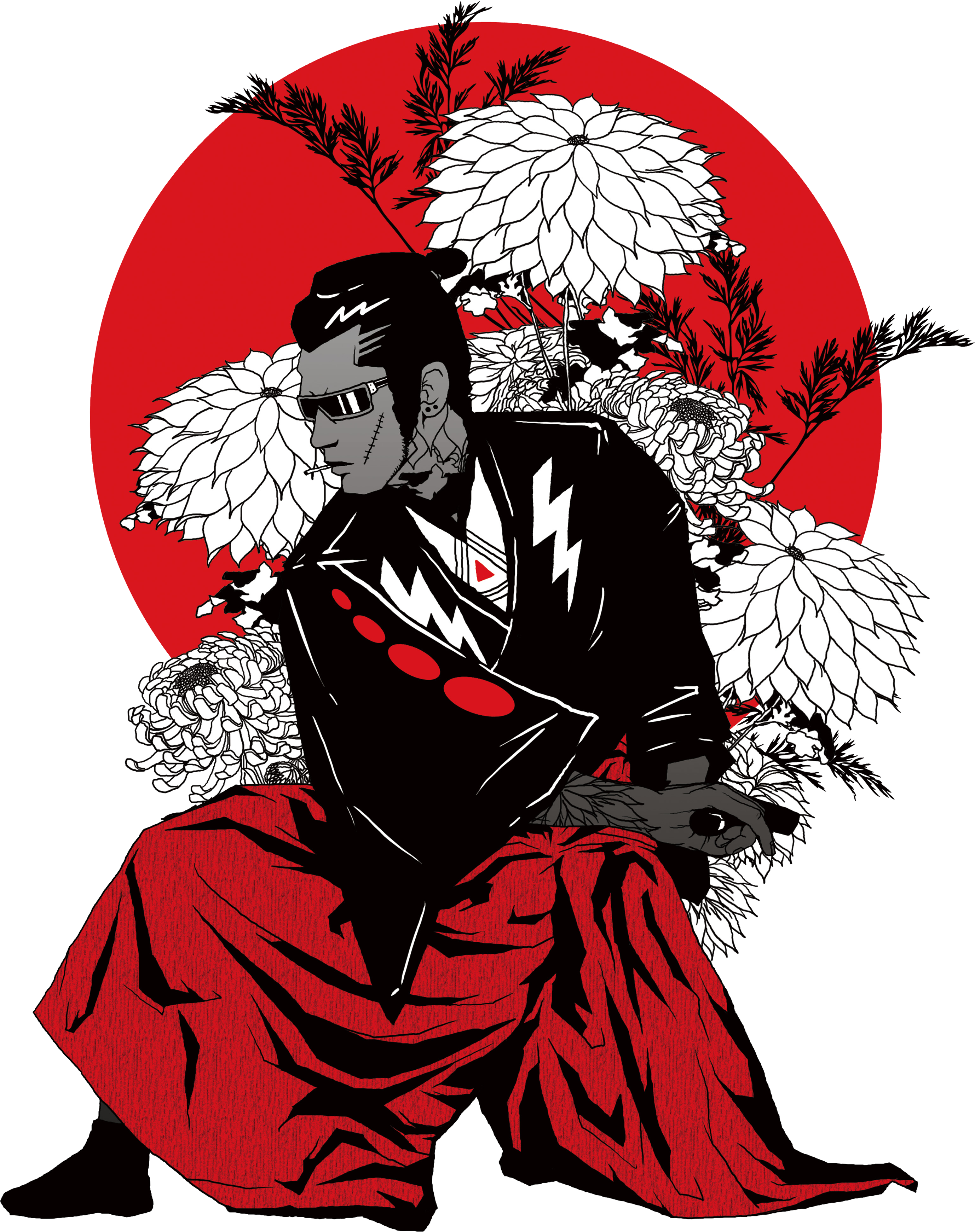 Long Sleeved T Shirt Clothing - Japanese Samurai Png (2756x3484)