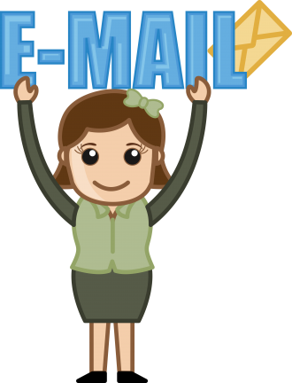 Holding And E Mail Banner Vector Illustration F1jphcv - Cartoon (330x432)