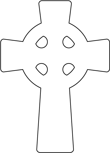 Celtic Cross Pattern Use The Printable Outline For - Line Art (550x712)