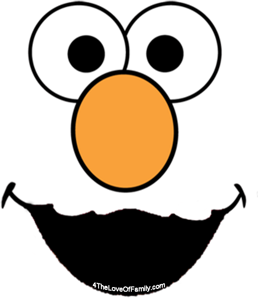 Could Use These For So Many Things Free Sesame Street - Elmo Face (1000x1000)