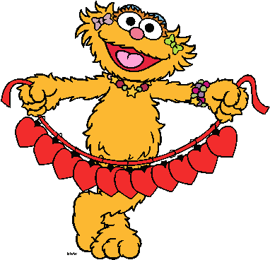 Clip Art Sesame Street - Zoe Sesame Street Cartoon (389x376)