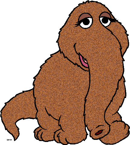 Sesame Street Clipart Grover - Sesame Street Snuffleupagus Cartoon (450x501)