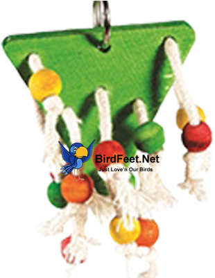 Paradise Toys, Beaded Triangle, For Pet Birds - All Living Things Dangling Triangle Bird Toy (400x400)