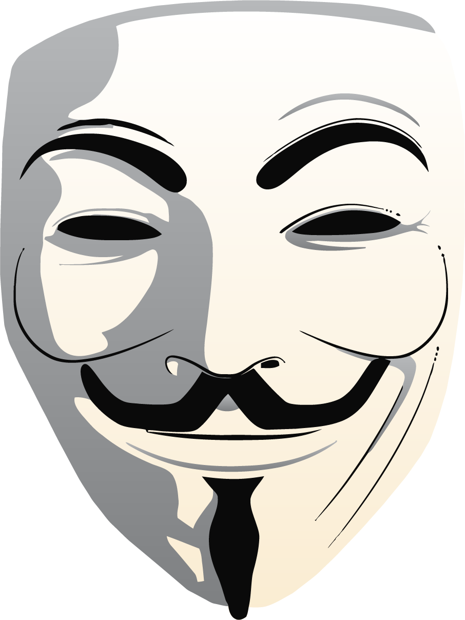 Guy Fawkes Mask Clipart - Anonymous Mask Png (906x1208)