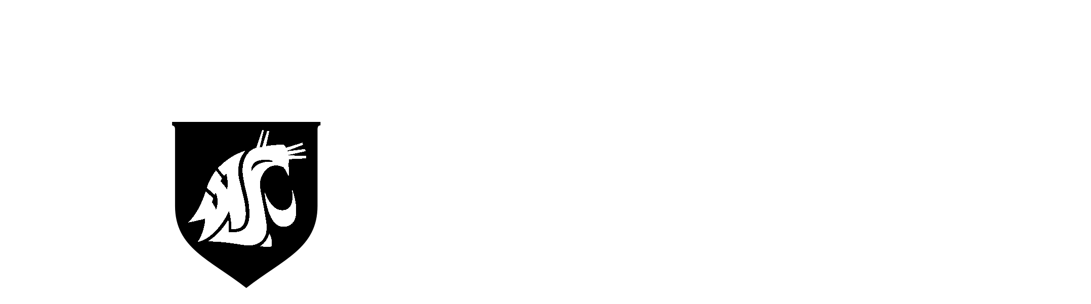 Washington State University Logo Black And White - Washington State University (2400x750)