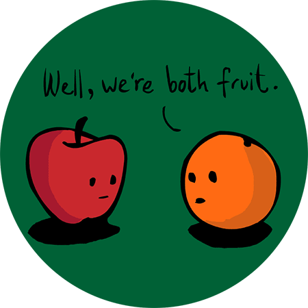 Retrieved On 2017, June 14th - Comparing Apples To Oranges (450x450)