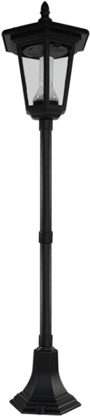 Post Modern Black Gauze And Flax Shade Floor Lamp 11211 - Street Light Pole Png (600x600)