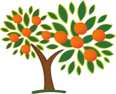 Albero Arancia Png (400x323)