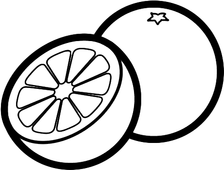 Orange Picture Black And White (600x470)