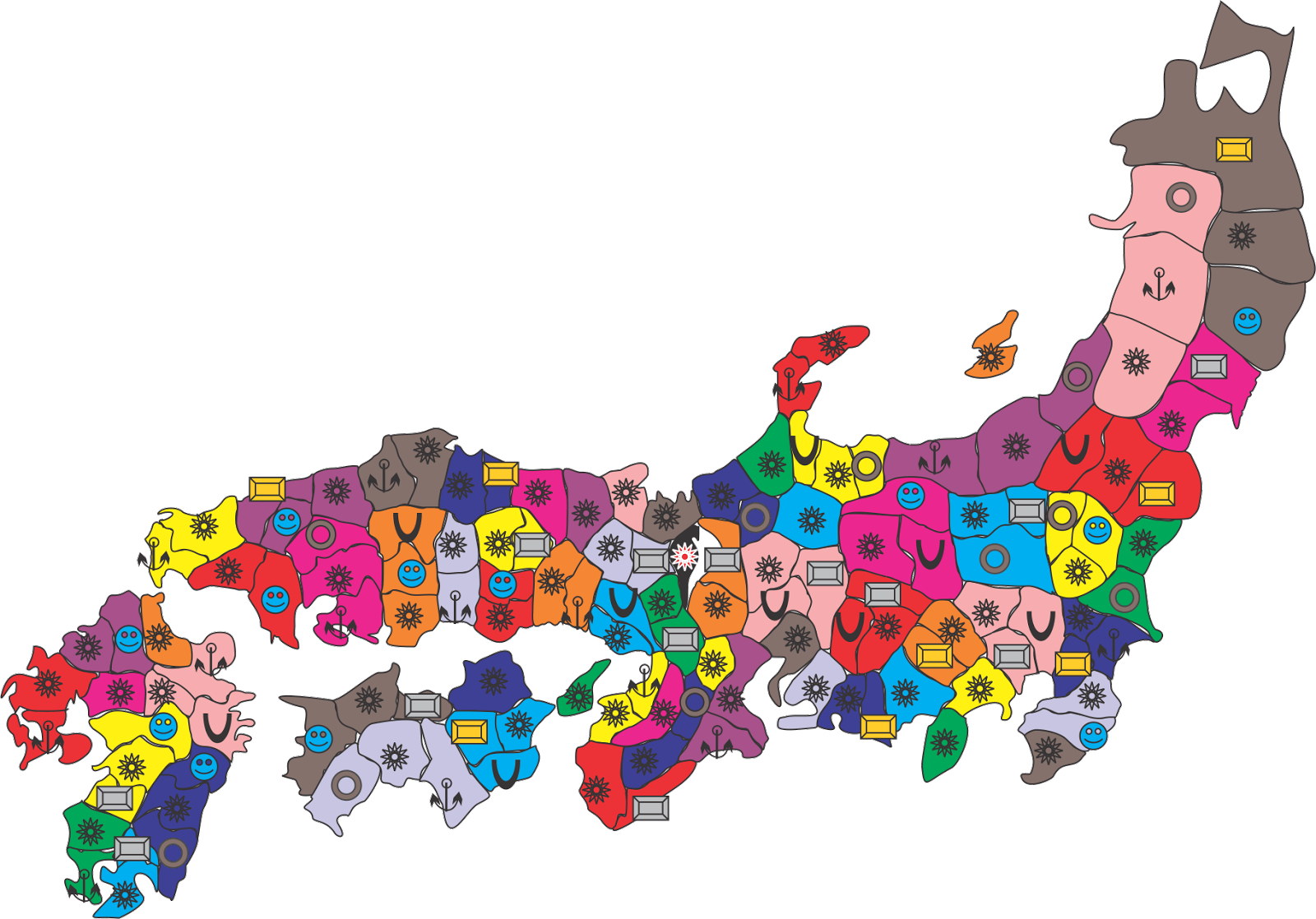 Strategy Map - Warring States Period Japan Map (1600x1118)