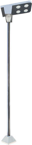 Great Sl Solar W Led Lot Light With Pole With Street - Völkl (600x600)