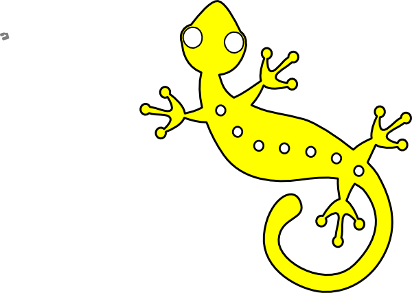 Yellow Gecko Clip Art At Clker - Gecko Clip Art (600x427)