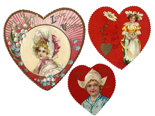 3antique Diecut Valentines - Die Cutting (550x414)