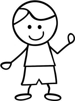 Family Stick Figure - Stick Figure Boy (350x350)