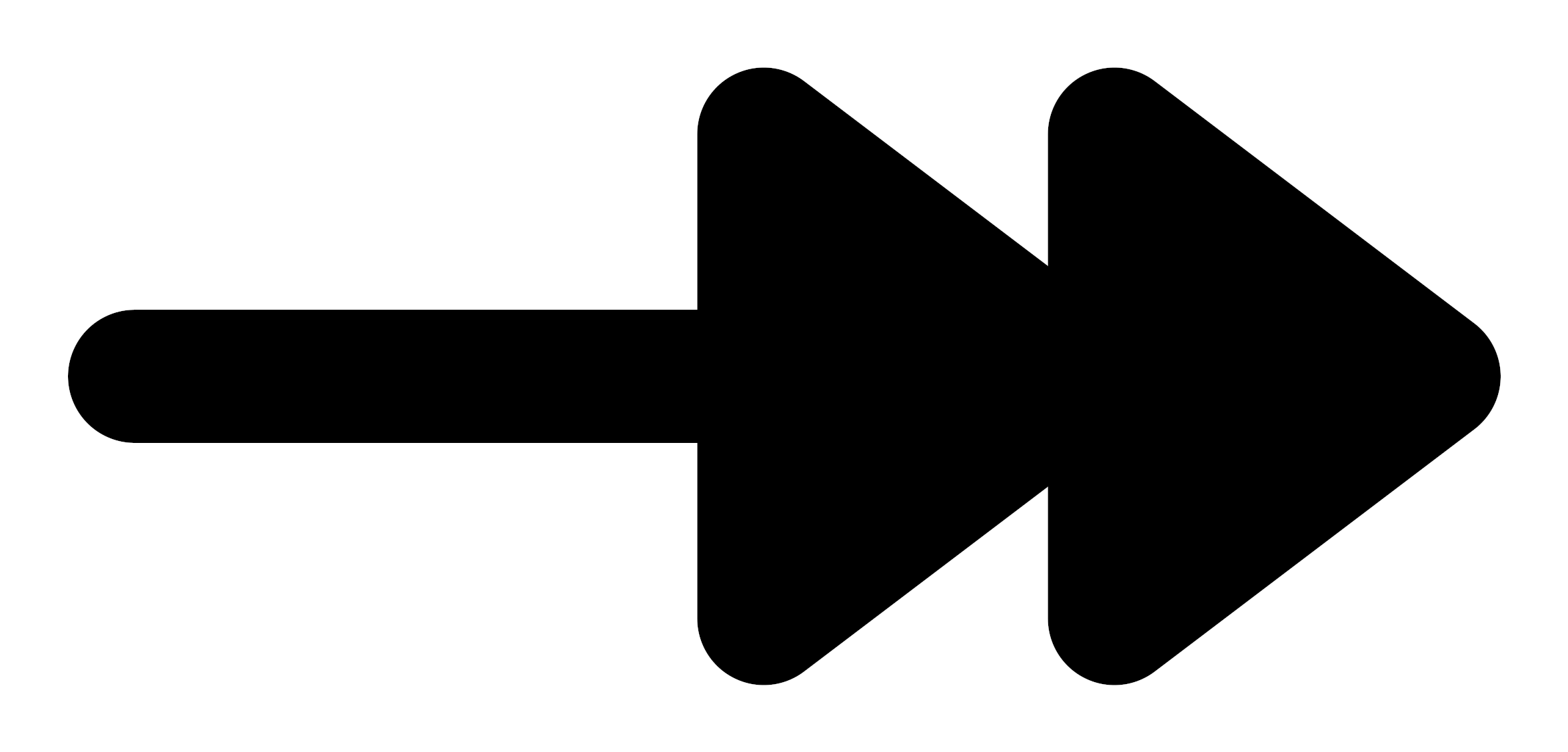 Mono Line Double Arrow End Icons Png Free Png And Icons - Icon (2400x2400)