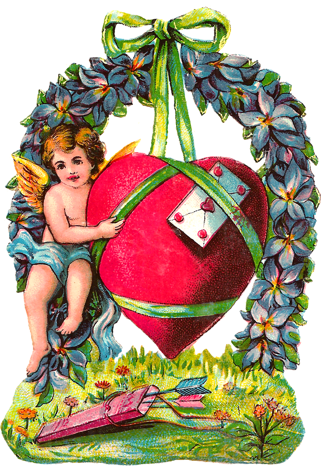 Printable Vintage Valentine Design Image - Illustration (1160x1600)