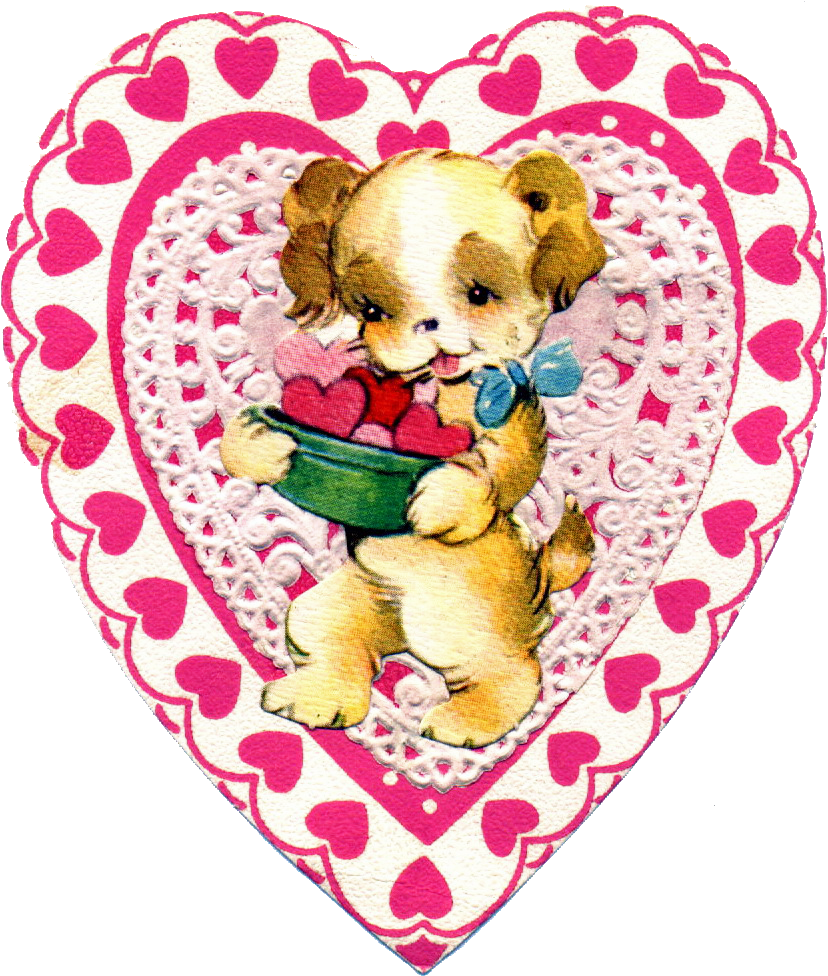 Valentine Ephemera Happy Loves Rosie Vintage Valentines - Vintage Valentine Art Bear (884x1011)