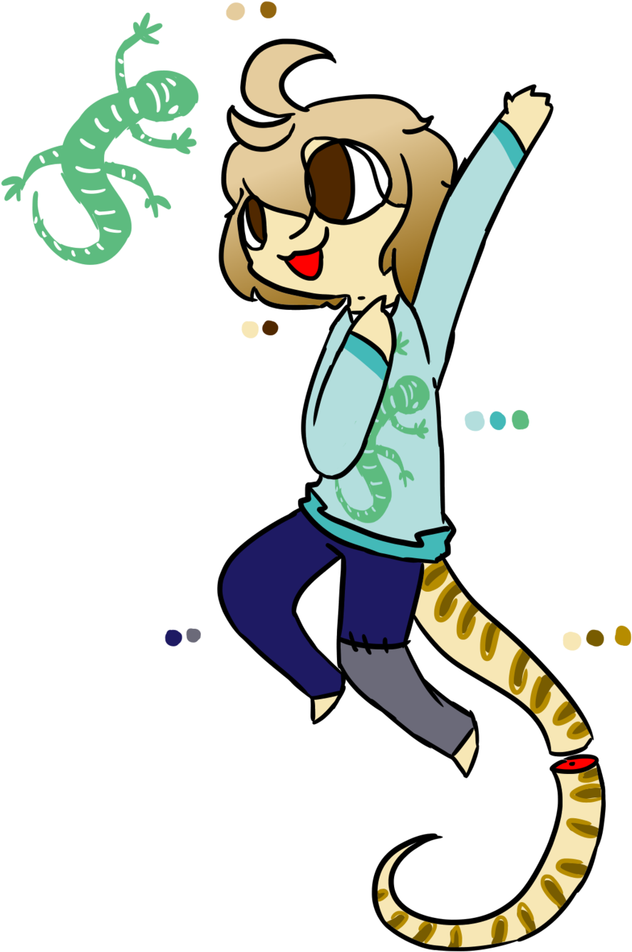 Smol Kawaii Lizard Child By Dontmineit Smol Kawaii - Cartoon (1024x1365)