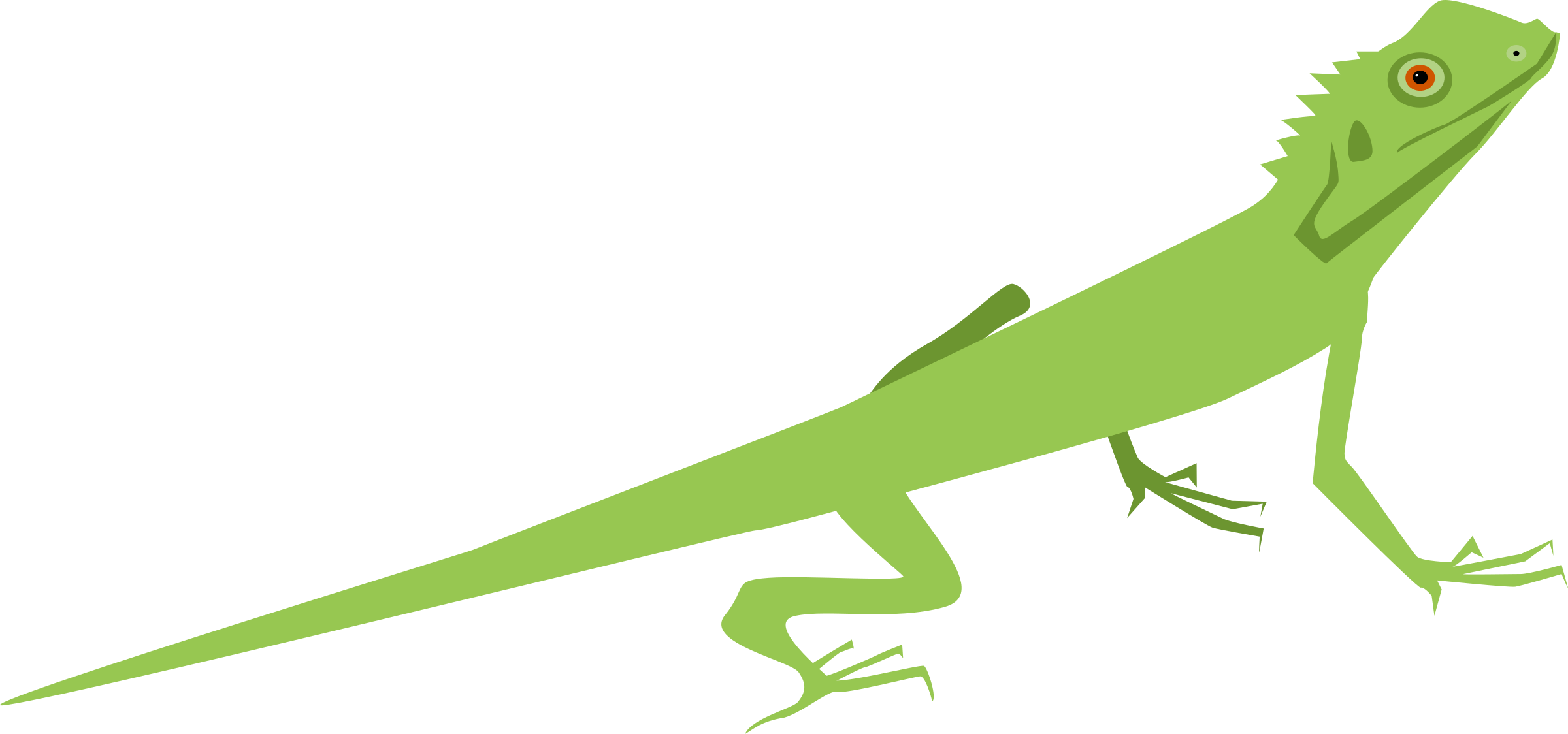 Lizard - Clip Art Lizard (2400x1124)