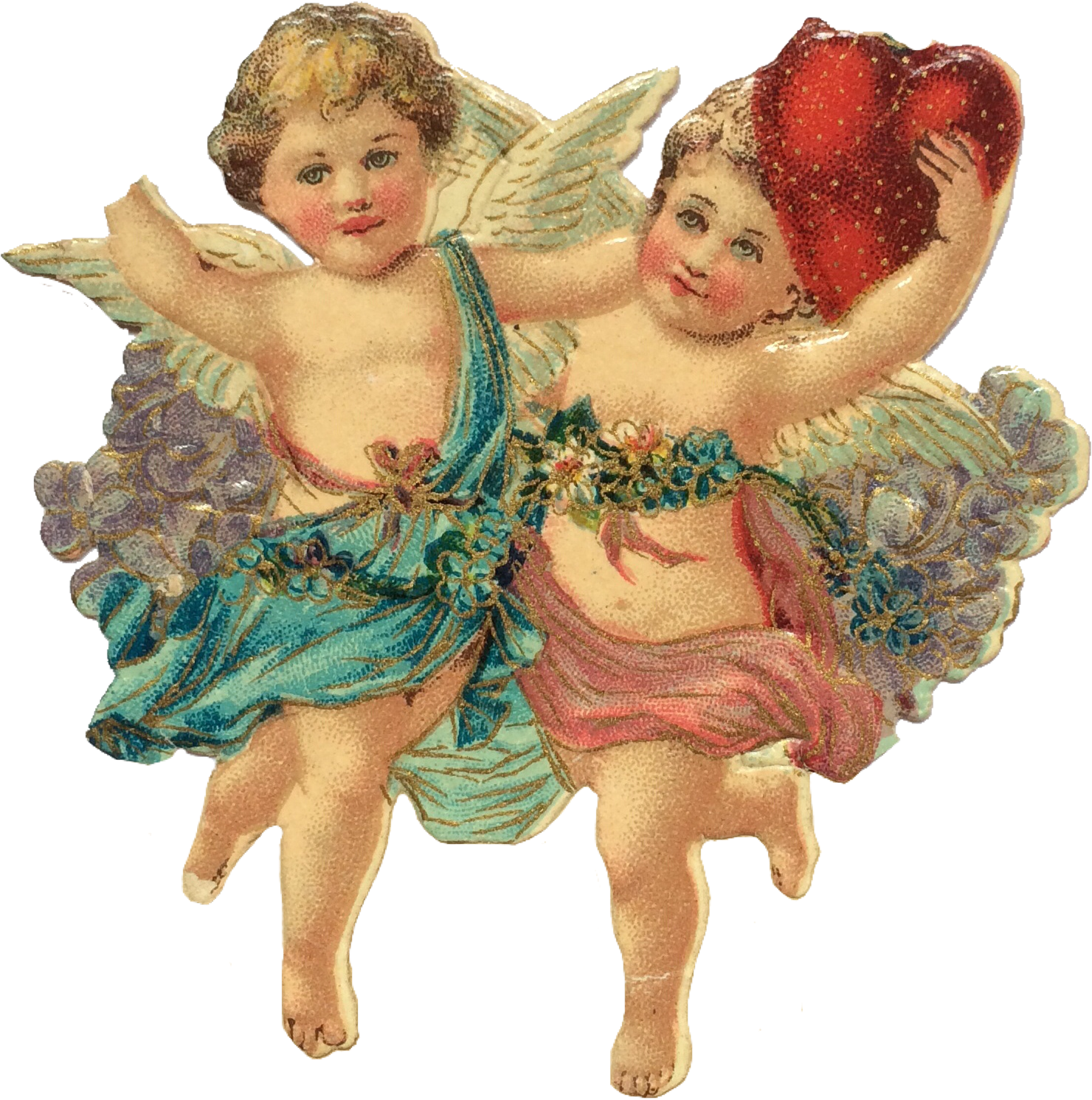 Vintage Valentine Cupids - Valentines Day Vintage Cupid (1536x1566)