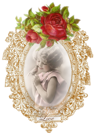 Vintage Frame Png ©cw - Rose Gold Frame Png Oval (364x500)