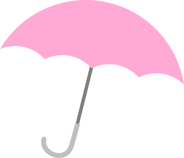 Beach Umbrella Clip Art Free Vector For Free Download - Pink Baby Shower Umbrella (600x514)