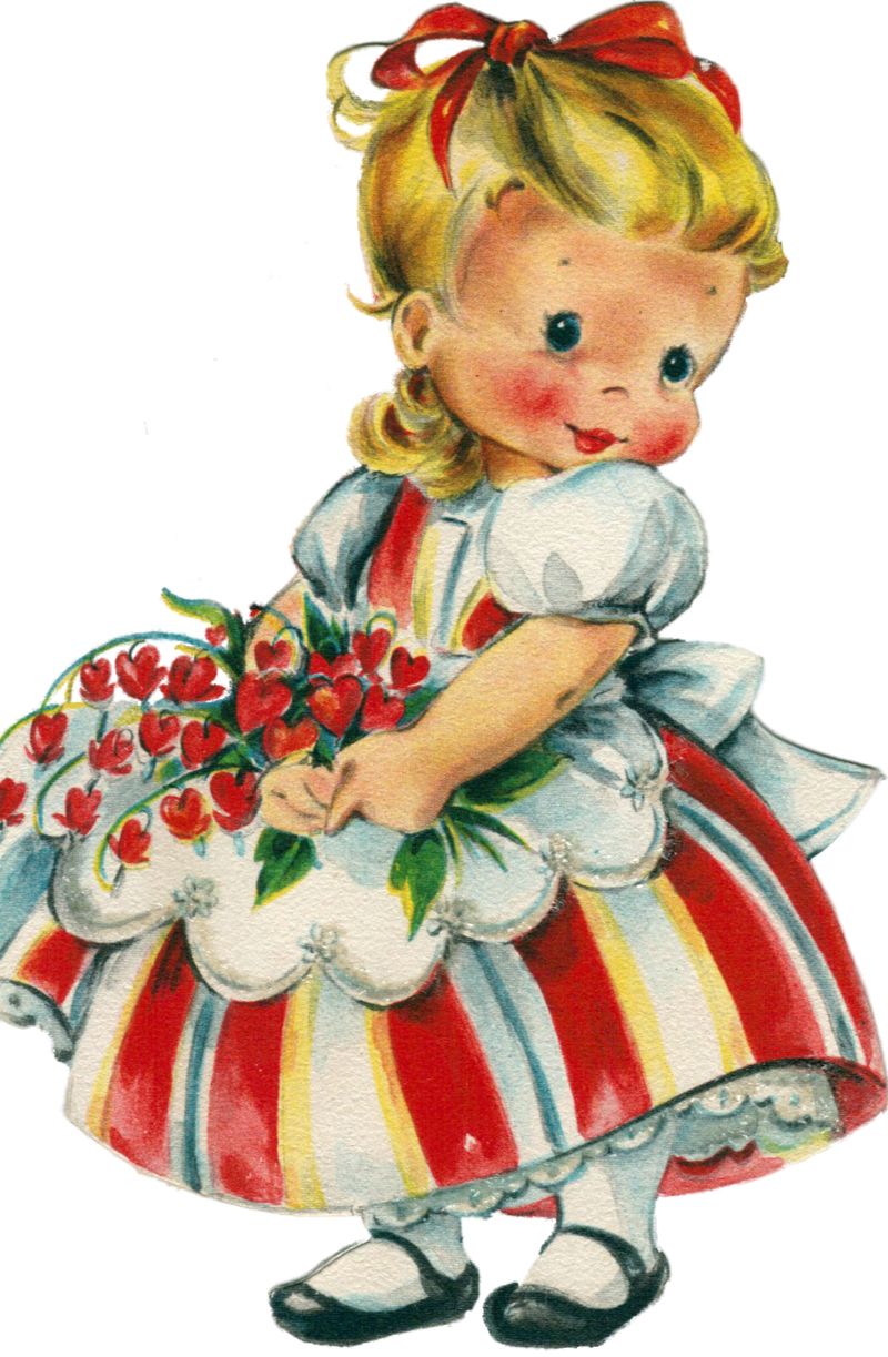 Vintage Valentines, Valentine Ideas, Children Pictures, - Vintage Valentine Card For My Daughter (800x1223)