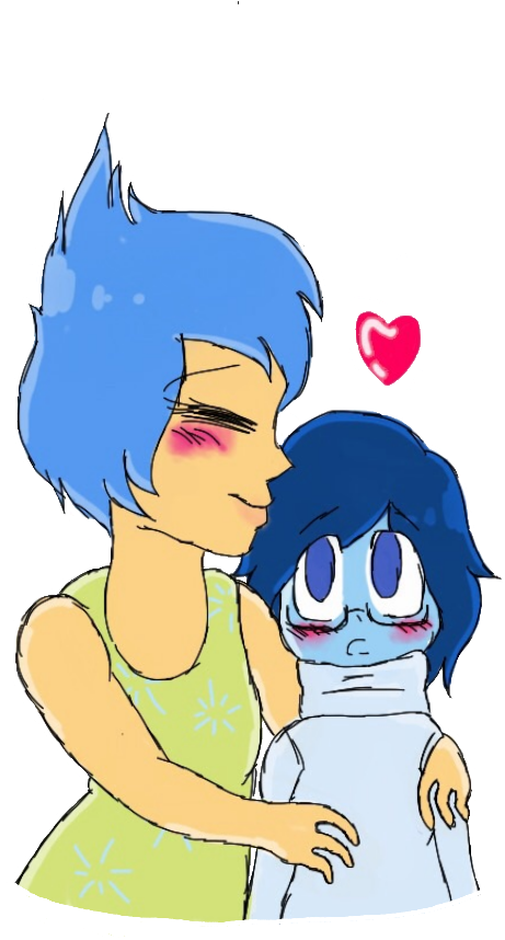 Inside Out-joy And Sadness By Creepywaffle - Clip Art (768x1024)