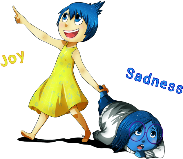 Inside Out-joy And Sadness By Innocenceshiro - Cartoon (800x800)